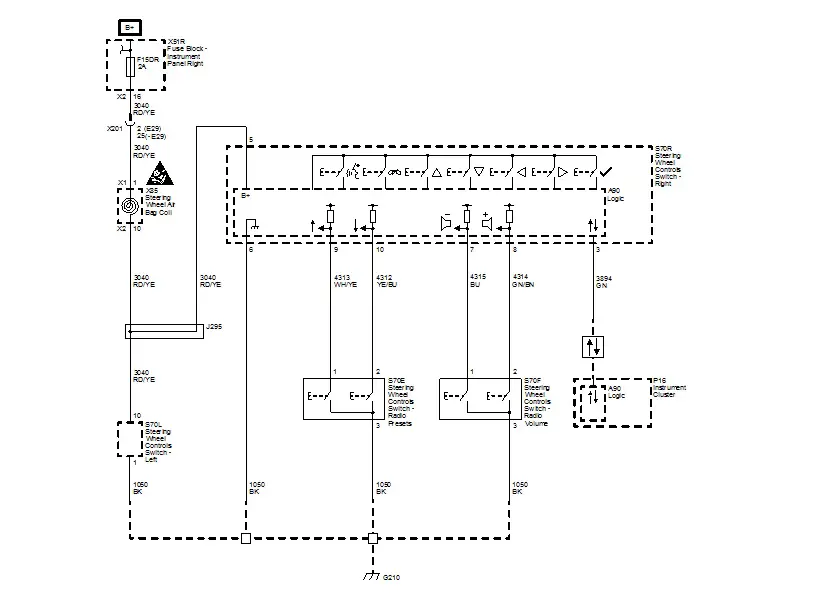 Steering wheel audio controls 2014 / 2015 / 2016 / 2017 / 2018