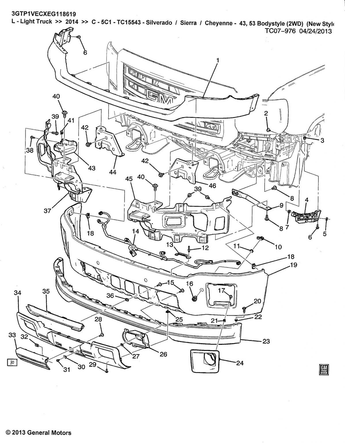 Gmc truck parts diagram