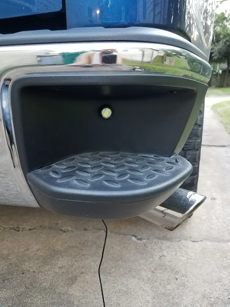 Led Reverse Backup Lights In Rear Bumper Step Cavity