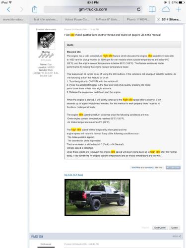 Gmc fast idle