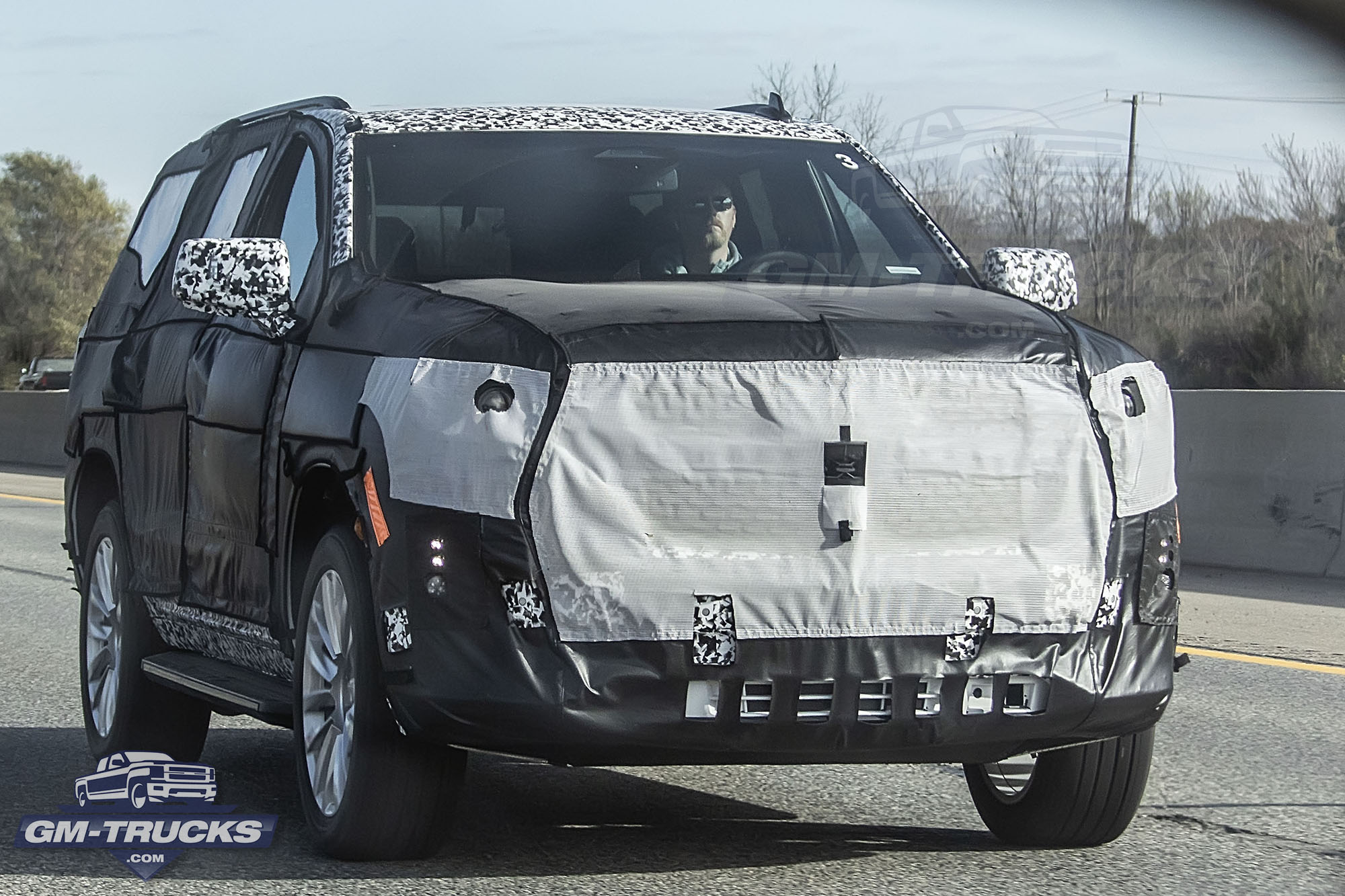 Camouflaged Cadillac Escalade Photographed - Left Over Test Bed Or High Performance Prototype?