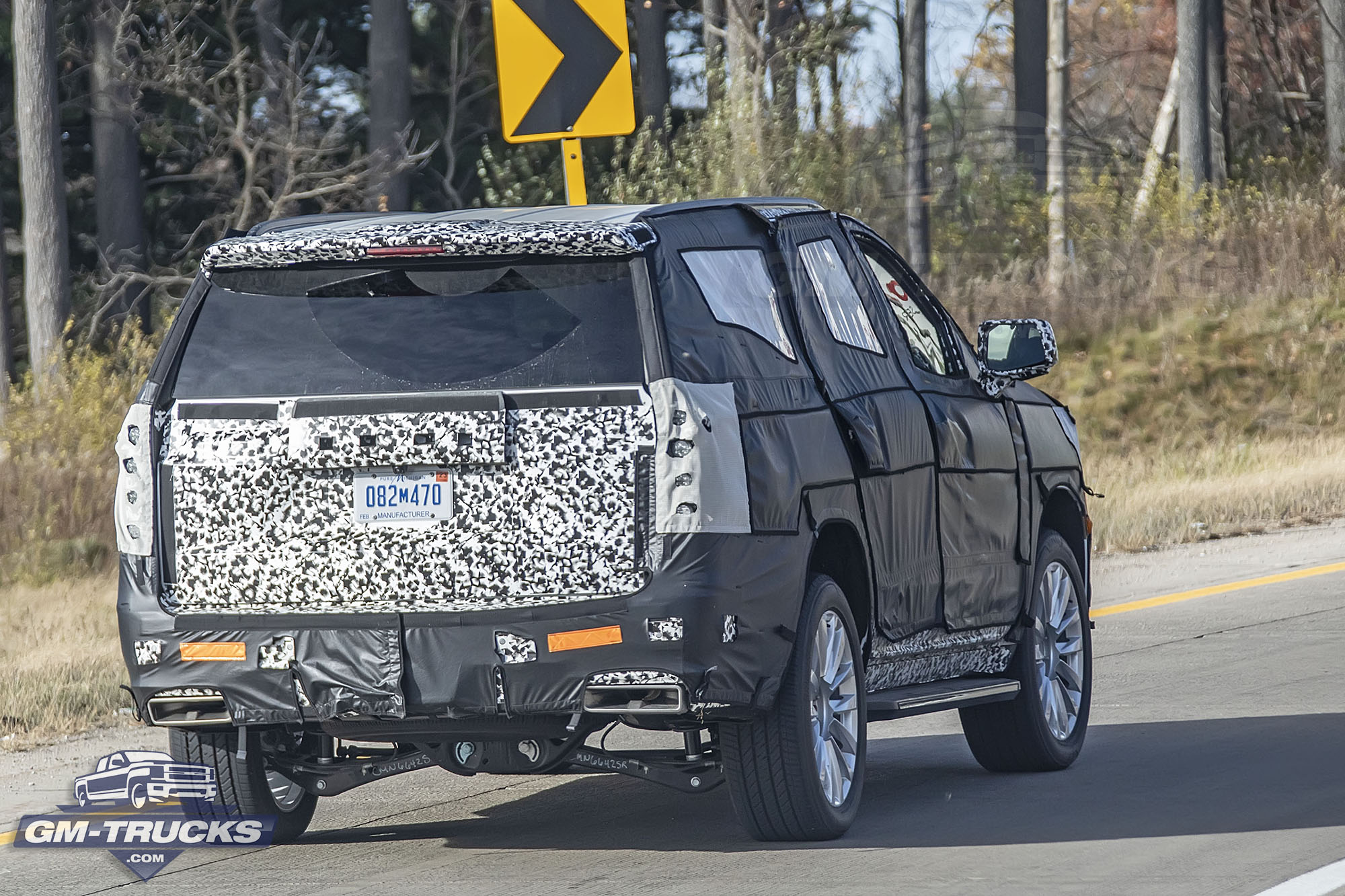 Camouflaged Cadillac Escalade Photographed - Left Over Test Bed Or High Performance Prototype?