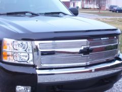 Phat billet grille,painted bowtie,GM hood protector