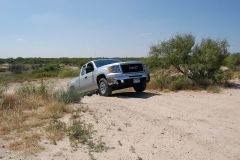 Driving around a Lake in West Texas