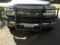 Brown Grille Guard with Receiver Hitch