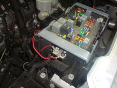 Hookup under hood for power at trailer harness