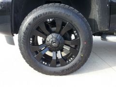 Rampage wheels and Falken Rocky Mountain tires.