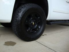 Blacked out stock wheels