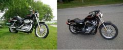 my harley before i bought her and then what i did to her...