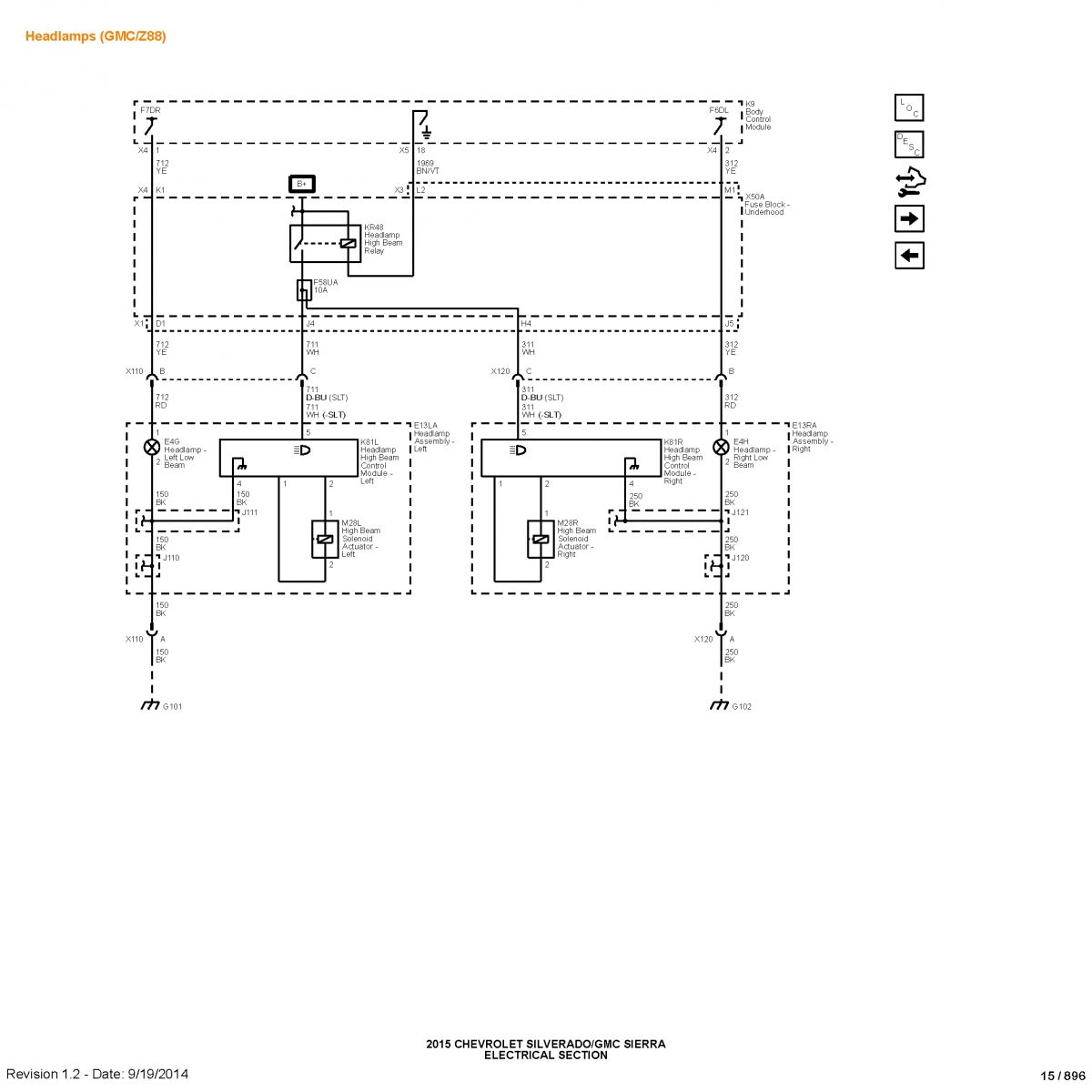 Headlight schematics