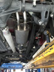 Underneath shot of GM Borla system