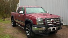 Old hood, old valance, and old grille, and brush guard on. Sure looks nice waxed though.