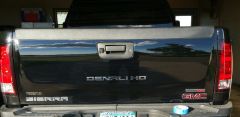 Denali HD Emblem installed on tailgate