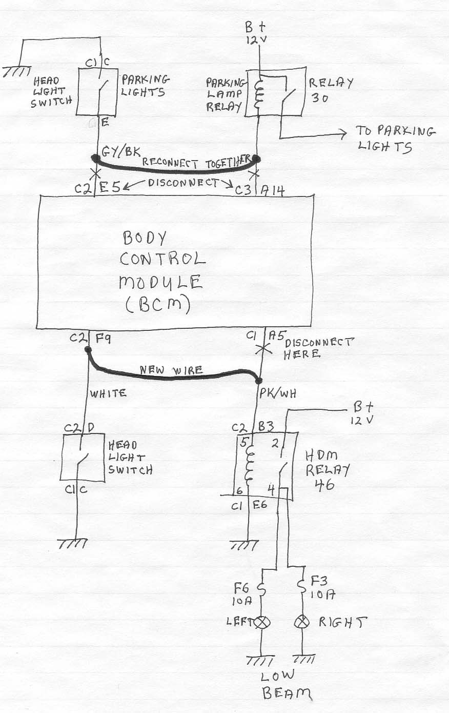 DISABLE DRL(Daylight Running Lights) and Auto Head - How ... chevy astro van fuse box diagram 