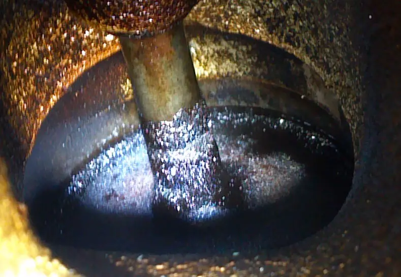 Intake manifold off with pics of intake valves with deposits. 2014