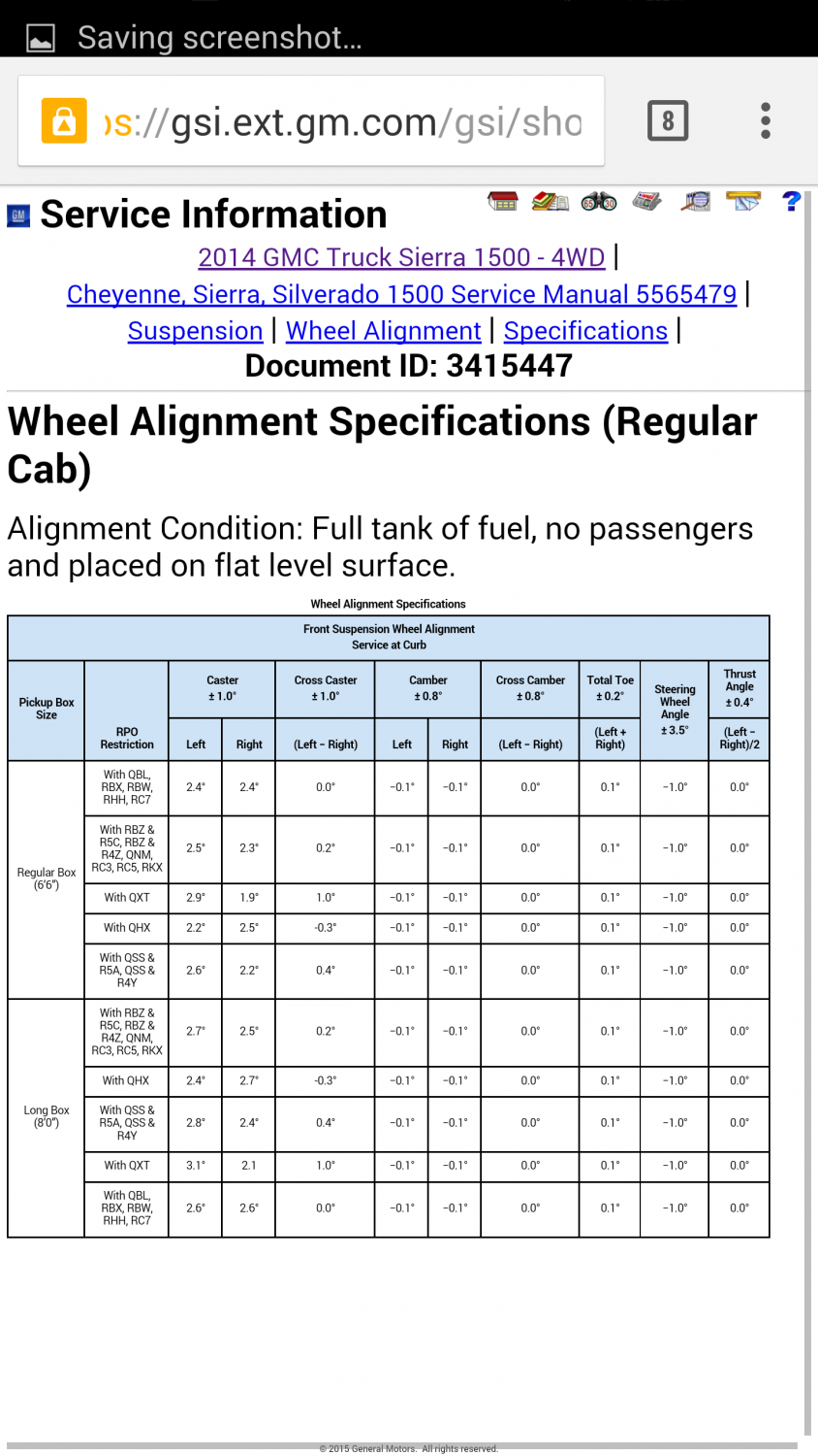 How acceptable are these alignment specs? - 2014 - 2018 ...
