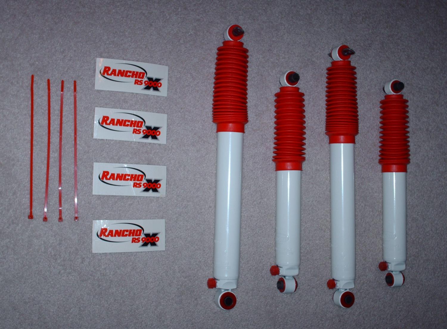 Rancho RS9000X Adjustable Shock Set For 198898 Chevy/GMC K1500 1/2 To