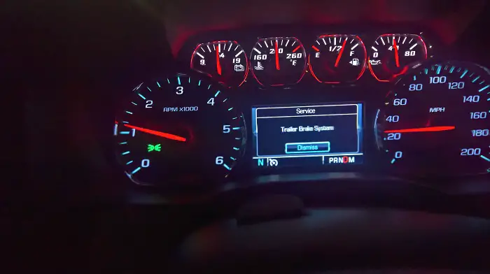 Chevy Silverado Trailer Brake System Warning