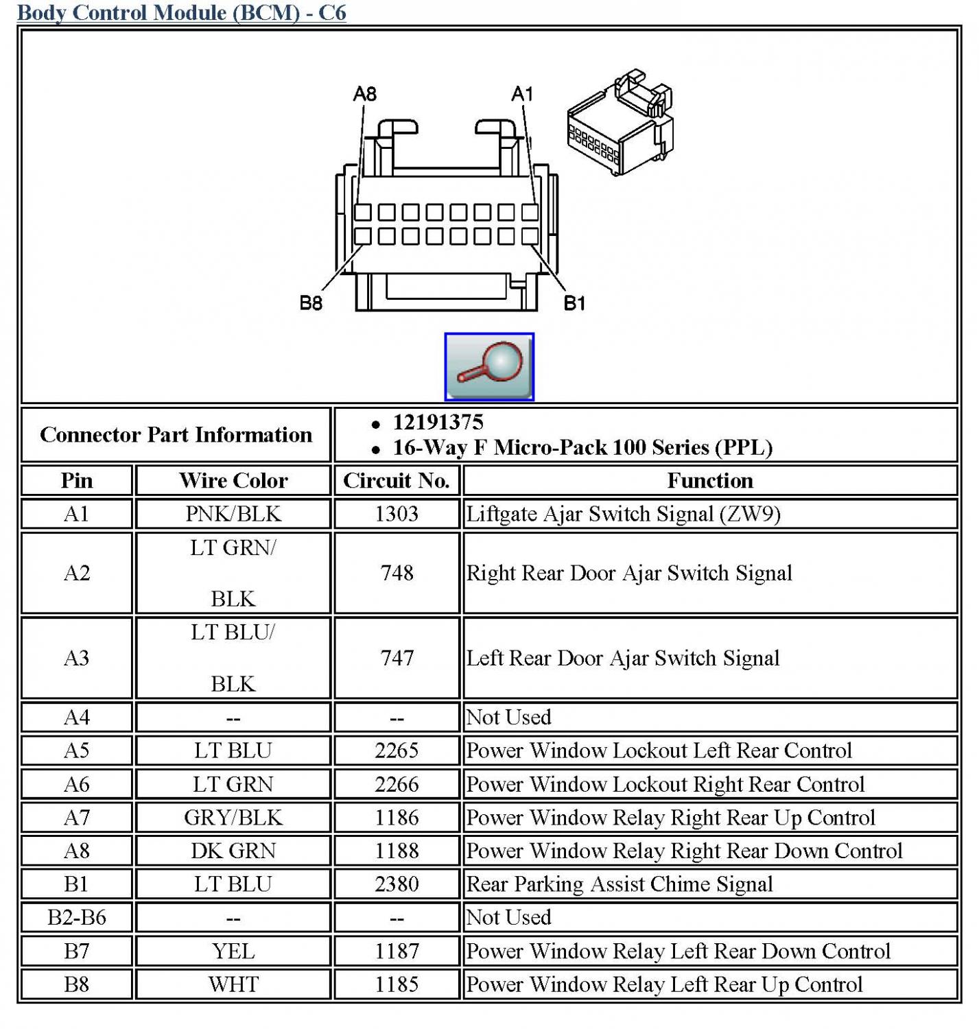 Which wire is power for parking lights - Audio ... 04 silverado bcm wiring diagram 