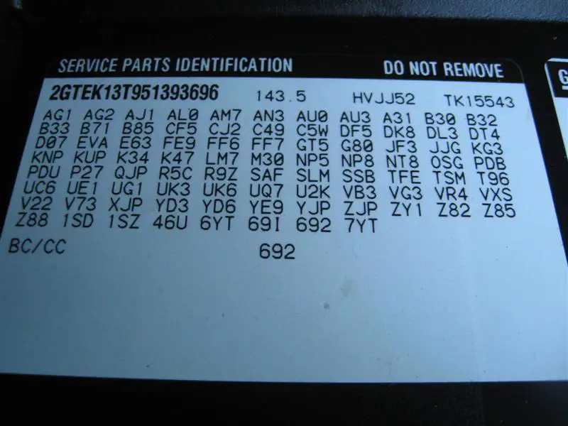 Silverado Paint Code Location
