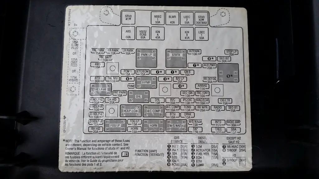 4wd fuse on 06 Silverado Transmission, Suspension, Transfer Case