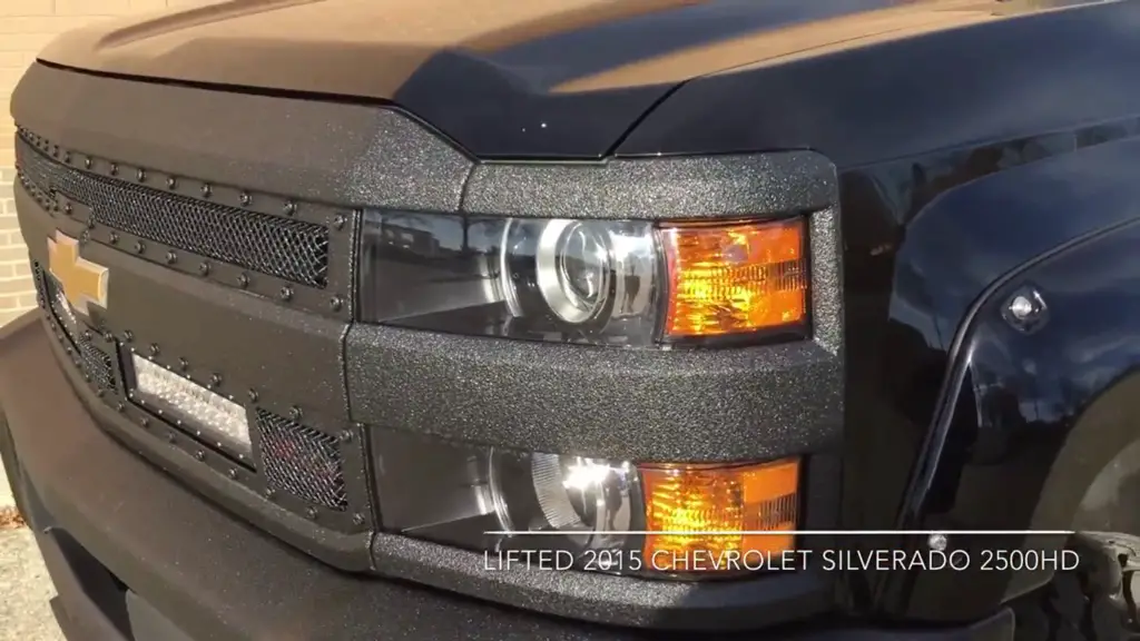 Rhino Liner on grille, bumpers & chrome trim - 2014-2018 ...