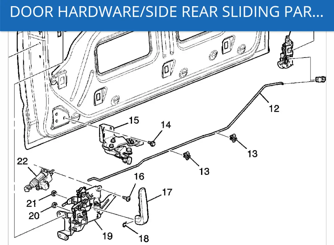 Chevy Express Rear Door Latch Diagram - General Wiring Diagram