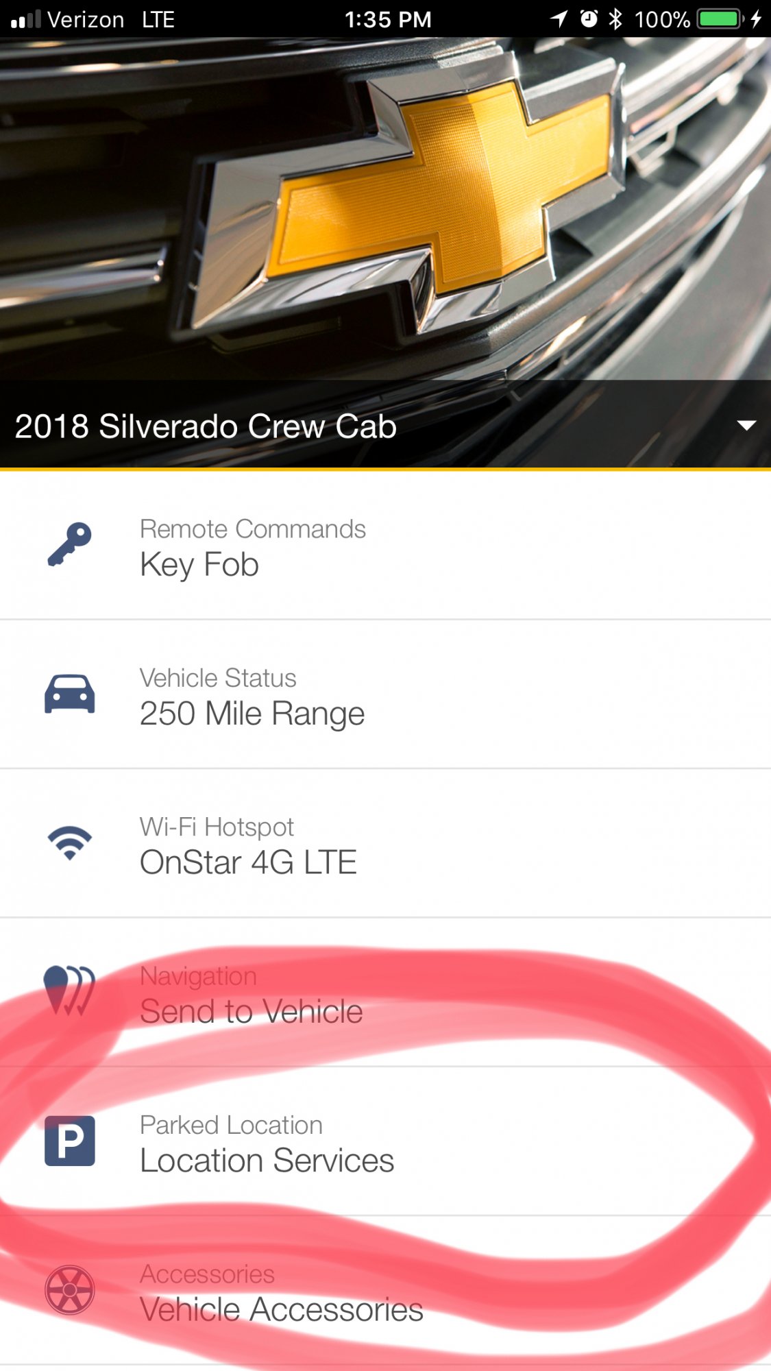 My Chevrolet app Vehicle Locator?? 20142018 Silverado & Sierra