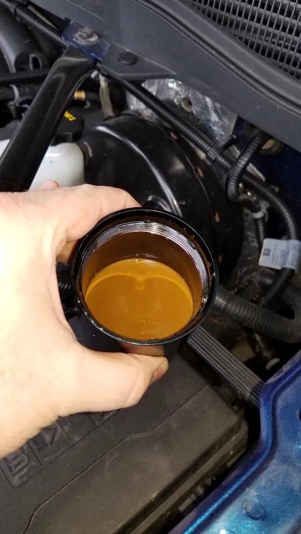 Oil catch can contents (picture) 2014 2019 Silverado & Sierra GM