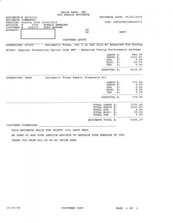 Transmissions Issues/Problems 20142018 Silverado & Sierra