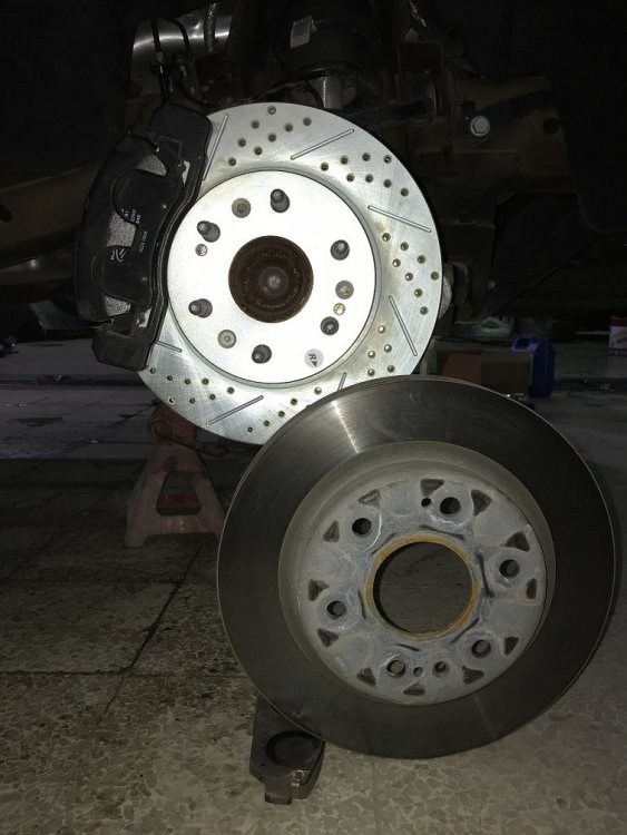 Front Baer Sport Rotor vs Stock Rotor