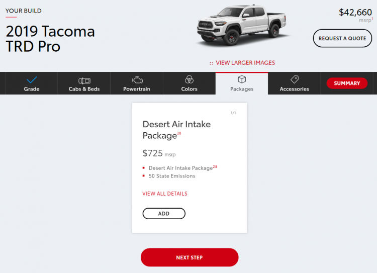 tacoma trd pro desert air intake adder from config.png