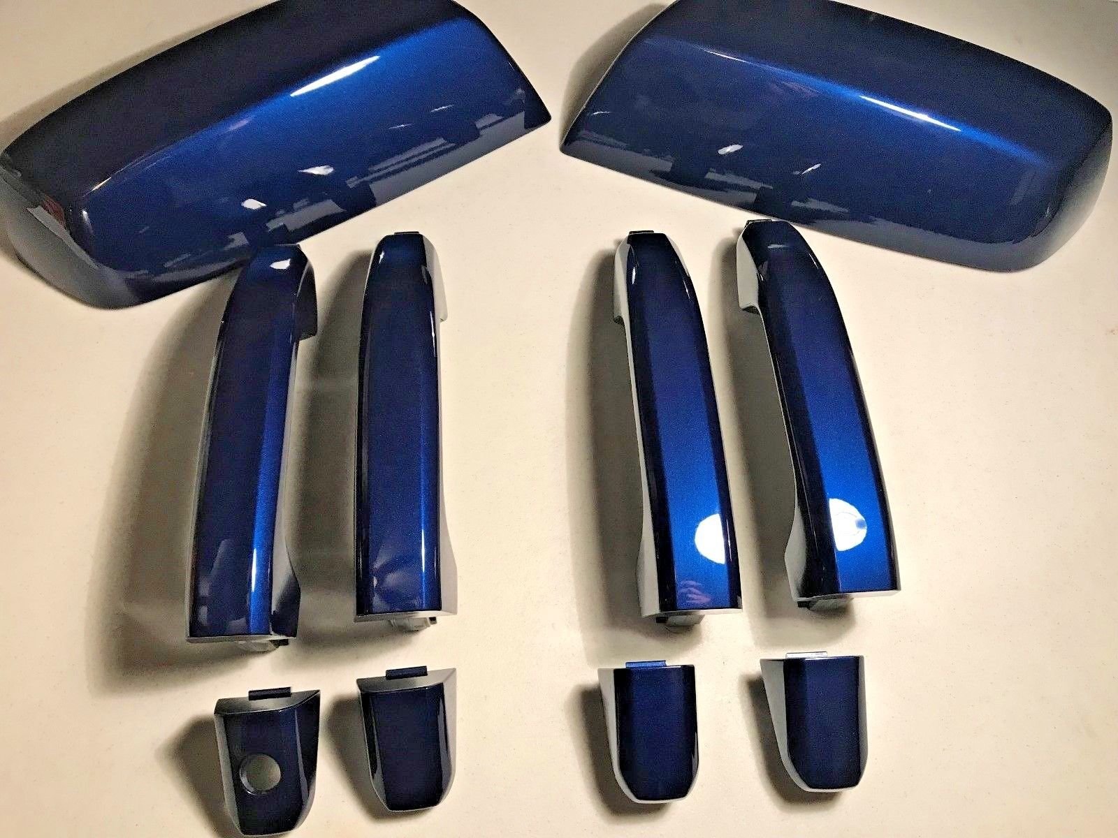 For sale Silverado blue door handles (crew cab) & mirror caps 2014