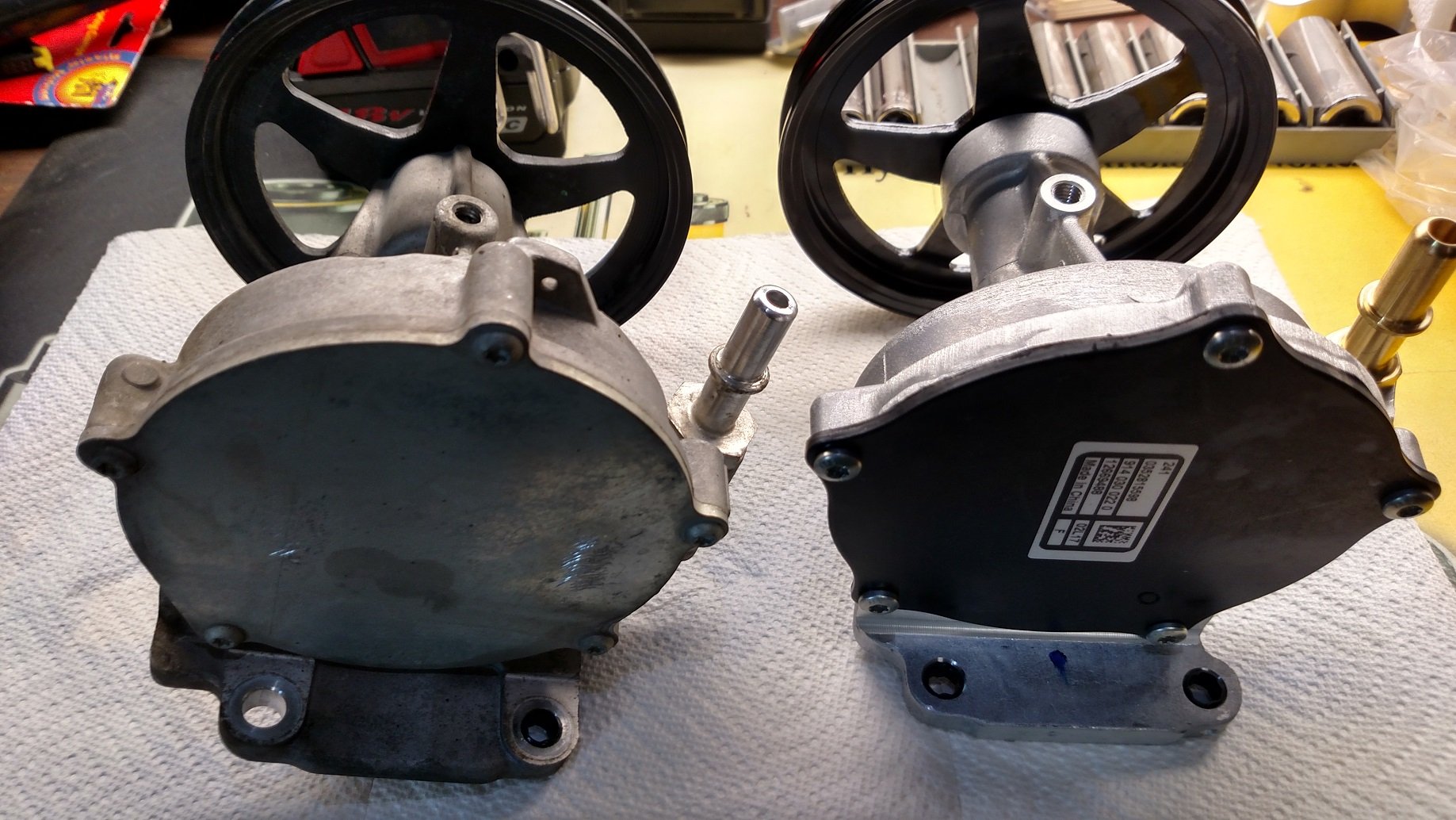 Vacuum pump replaced. Pics comparing old vs new design. 20142019