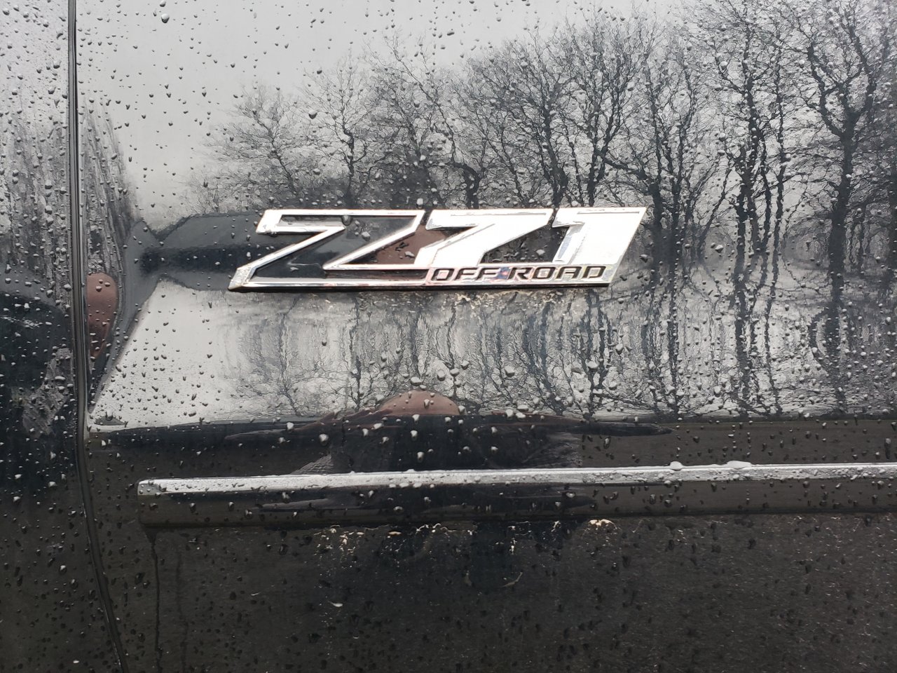 Removed "SILVERADO" DOOR BADGE color z71 on