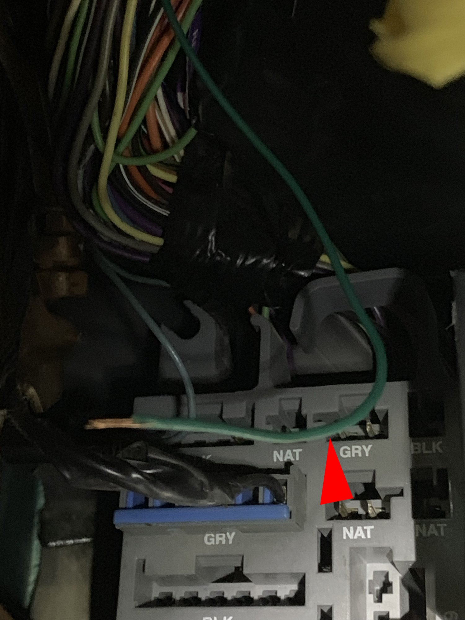 Green Wire at firewall Harness Connection 19881999 Chevrolet & GMC C