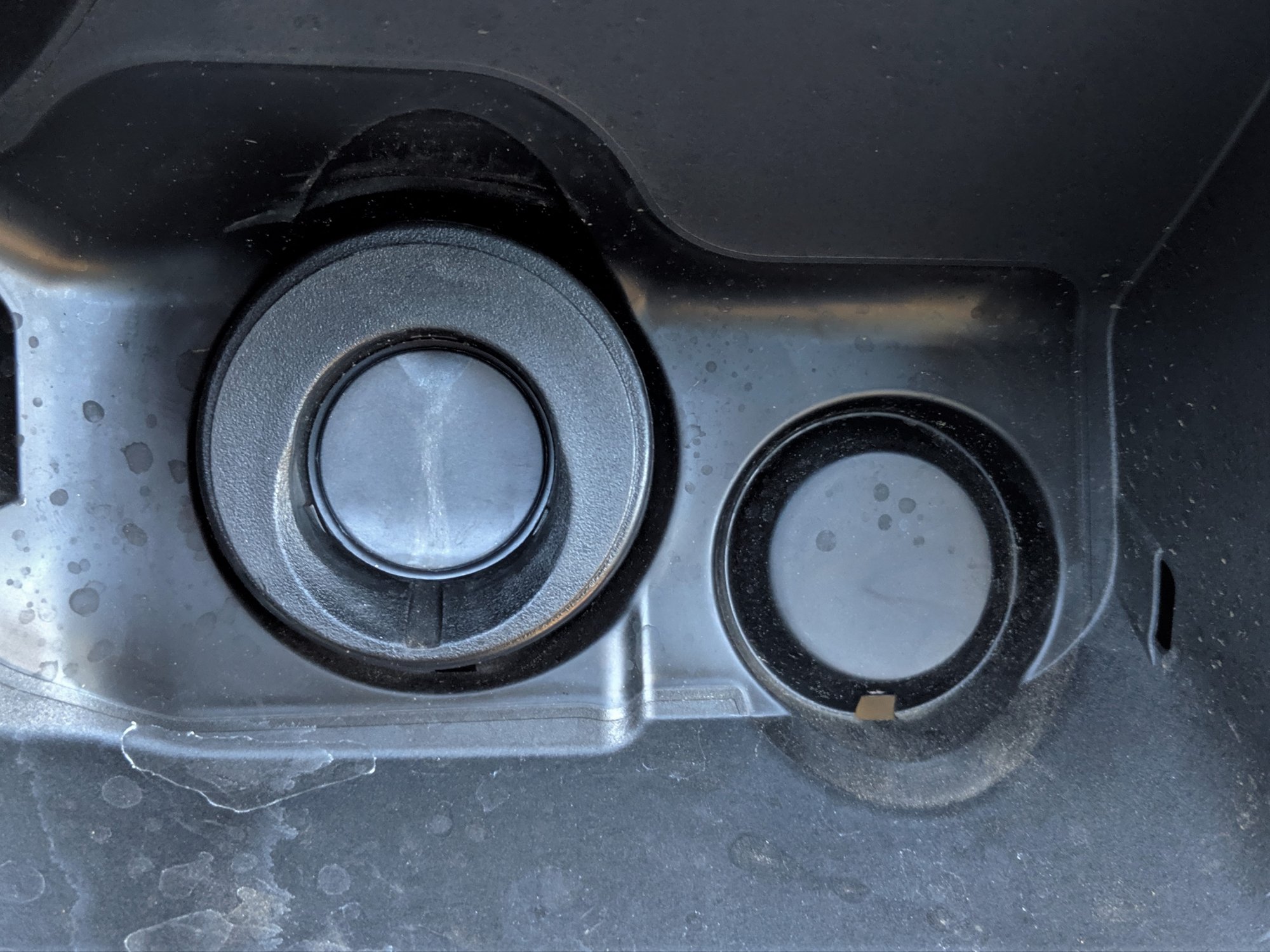 What's the 2nd spot inside the fuel door for? 20192025 Silverado