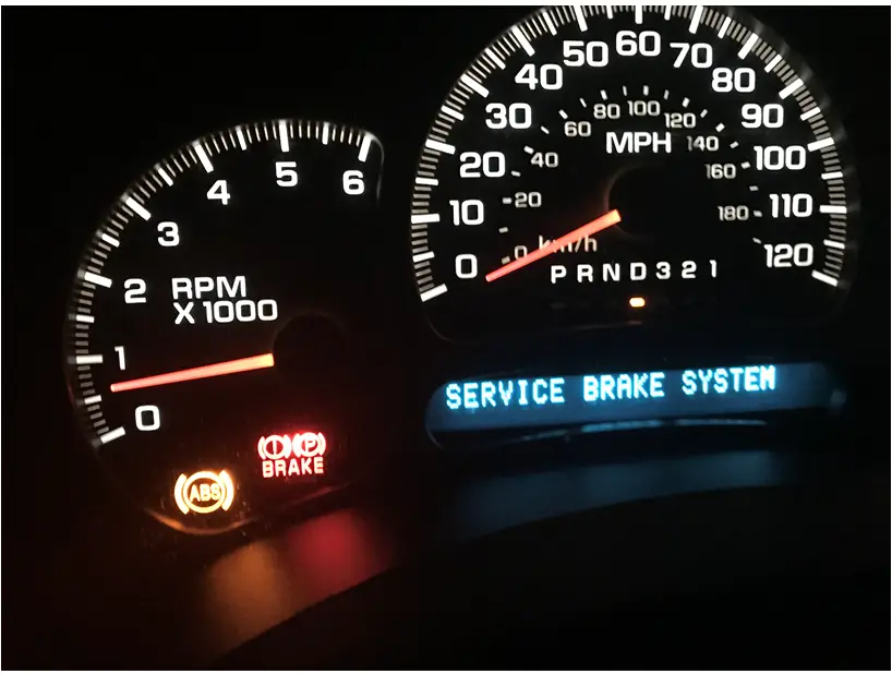 Service Brake System Message Chevy / How To Respond When Your Brake Warning Light Is On 2017 Chevy Silverado Trailer Brake System Warning