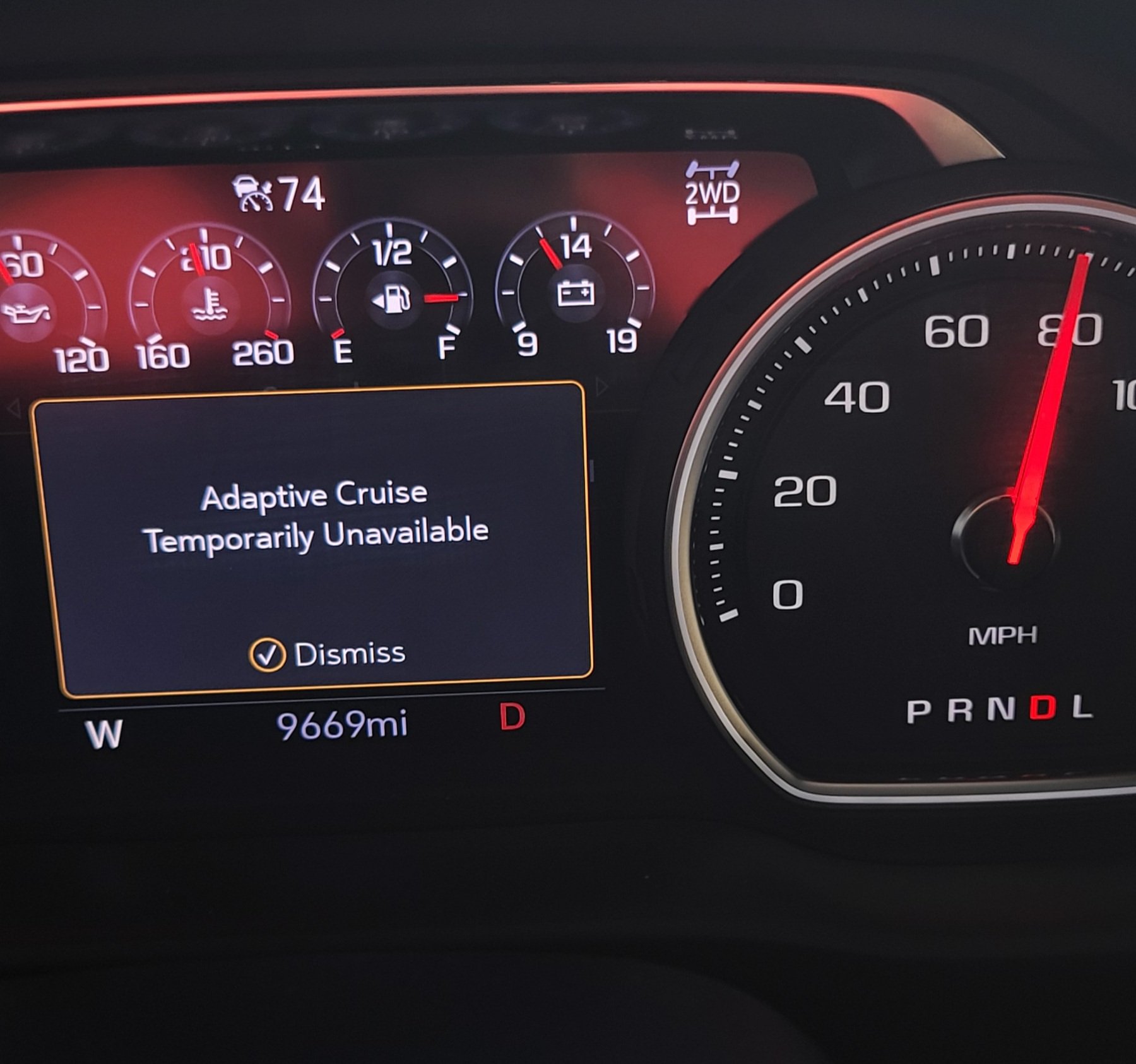Adaptive Cruise Control temporarily unavailable? 20192025 Chevy