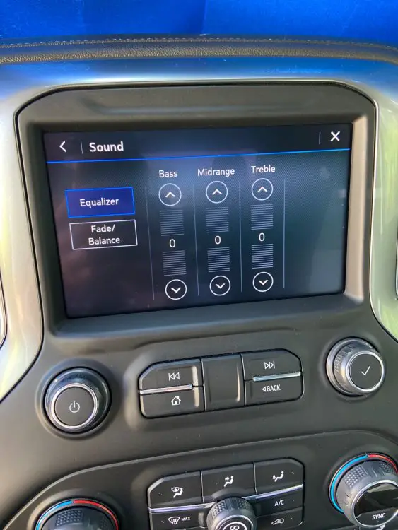 201921 Silverado Equalizer Settings 20192025 Chevy Silverado & GMC