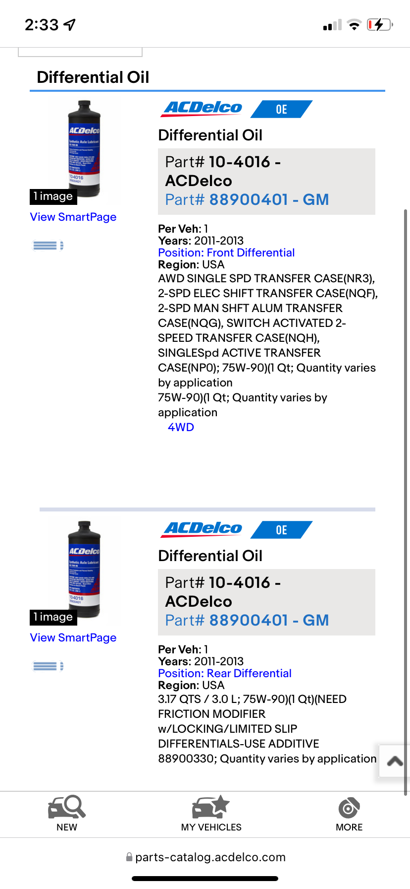 Diff and Transfer Case fluid recommendations, Page 2