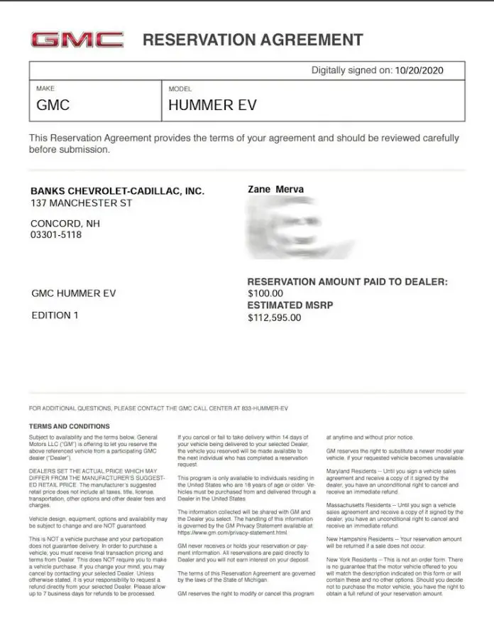 Scores GMC HUMMER EV Edition 1 Reservation How Many Did