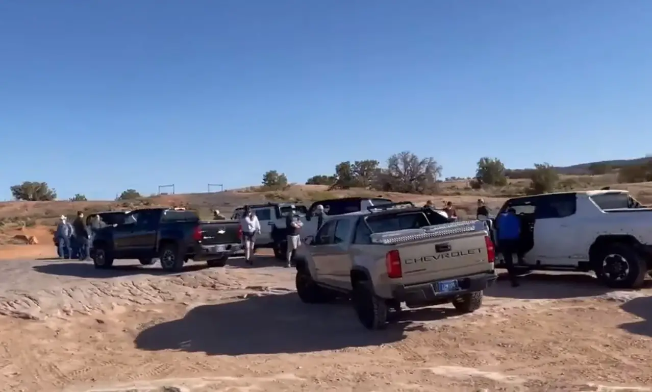 GMC HUMMER EV Testing Alongside A Group Of Chevrolet ZR2