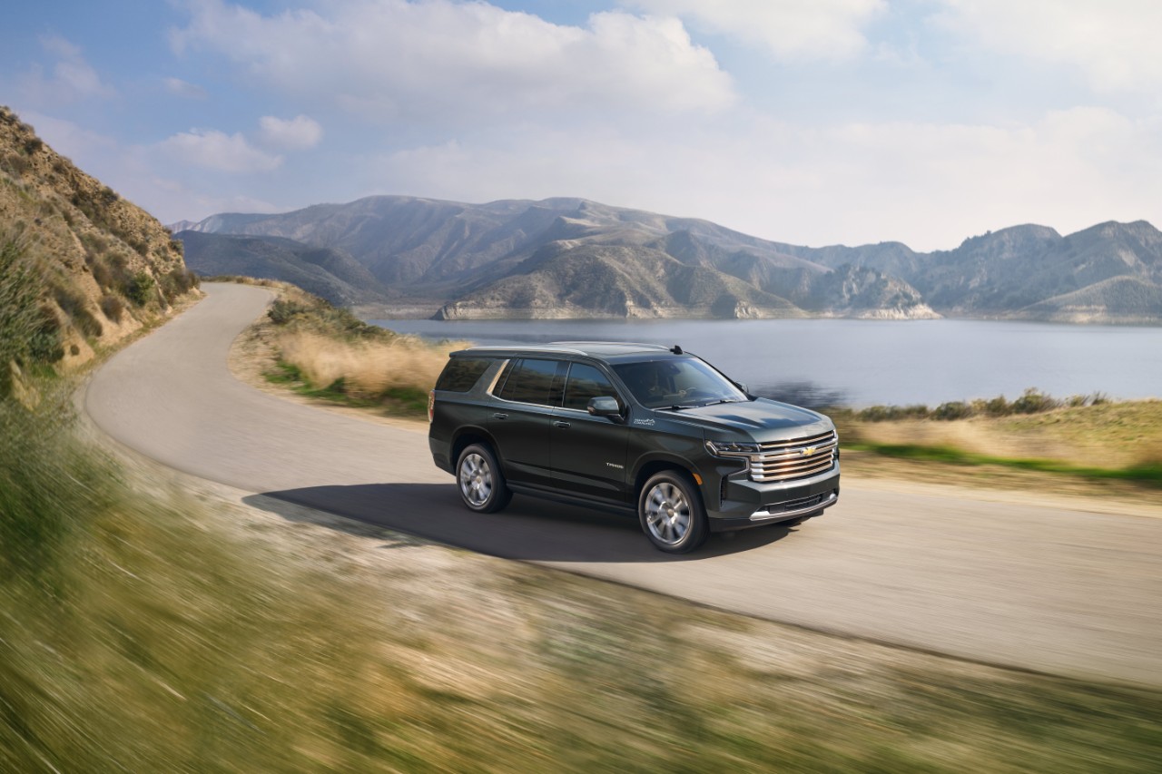 Chevrolet Tahoe High Country on a mountain road