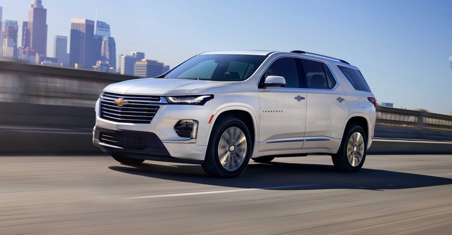 A 2023 Chevrolet Traverse On The Highway