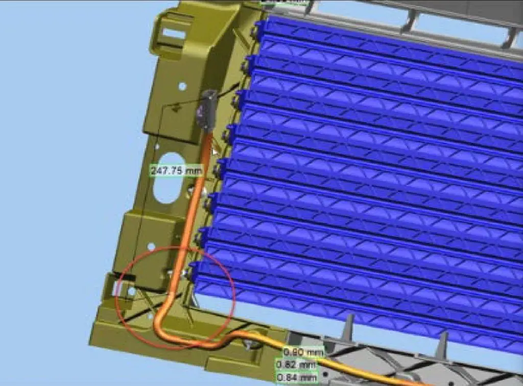 If the active shutter harness wires are not routed correctly, they may chafe (Image Courtesy GM)