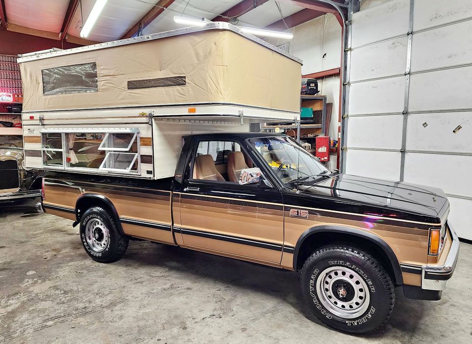 A perfect condition 1986 GMC Sonoma with period correct camper for sale