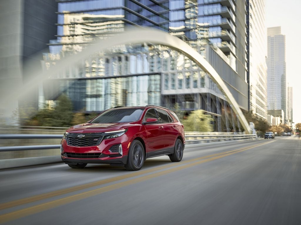 2024 Chevrolet Equinox RS in Radiant Red Tintcoat.