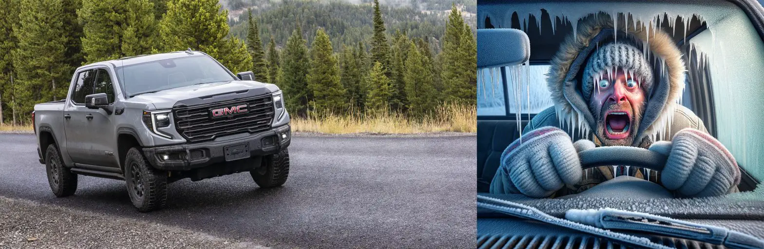 A GMC Sierra AT4X AEV Edition in the mountains of Montana