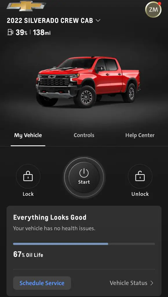 OnStar Remote Start, Automatic Crash Assistance & Maps Now Standard On 2025 GM Vehicles 2 A screenshot of the myChevrolet app